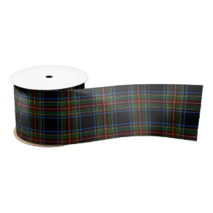 Stewart Black Tartan Satijnen Lint