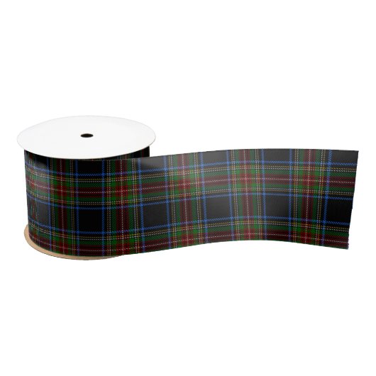 Stewart Black Tartan Satijnen Lint (Spoel)