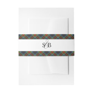 Stewart Black Tartan Scottish Plaid Uitnodigingen Wikkel