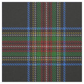 Stewart Black Tartan Stof (Close Up)