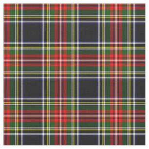 Stewart Black Tartan Stof