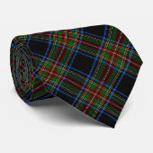 Stewart Black Tartan Stropdas (Opgerold)