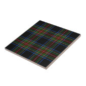 Stewart Black Tartan Tegeltje (Zijkant)