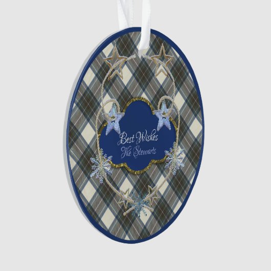 Stewart Blue Dress Ornament (voorkant)