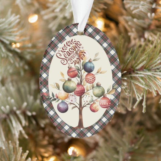 Stewart Blue Dress Scottish Tartan Christmas Ornament (Boom)