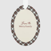 Stewart Blue Dress Scottish Tartan Christmas Ornament (achterkant)