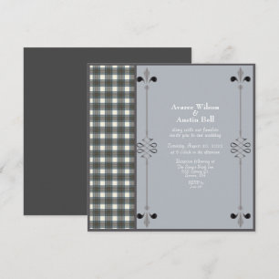 Stewart Blue Dress Tartan Weddenschap Kaart