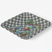 Stewart Blue Scottish Tartan Christmas Paper Plate Papieren Bordje (Gebogen)