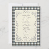 Stewart Blue Tartan Bond Wedding Kaart (Voorkant)