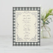 Stewart Blue Tartan Bond Wedding Kaart (Staand voorkant)