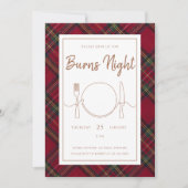 Stewart Burns Night Invitation Kaart (Voorkant)
