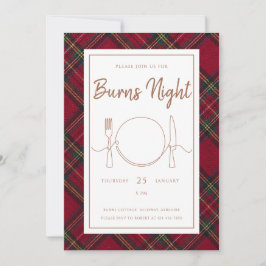 Stewart Burns Night Invitation Kaart