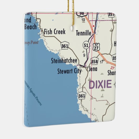 Stewart City Florida Map Keramisch Ornament (Rechts)