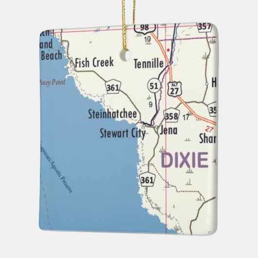 Stewart City Florida Map Keramisch Ornament (Links)
