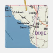 Stewart City Florida Map Keramisch Ornament (Voorkant)