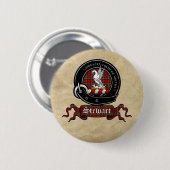 Stewart Clan Badge Buttonnen Ronde Button 5,7 Cm (Voorkant /achterkant)