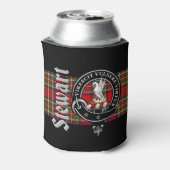 Stewart Clan Badge & Tartan Blikjeskoeler (Blikje Achterkant)