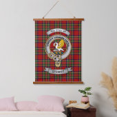 Stewart Clan Badge & Tartan Hangend Wandkleed (Slaapkamer)