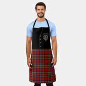 Stewart Clan Badge & Tartan Kilt Apron Schort (Gedragen)