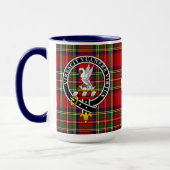 Stewart Clan Badge & Tartan Mok (Links)