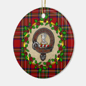 Stewart Clan Badge & Tartan Persoonlijke mas Keramisch Ornament (Links)