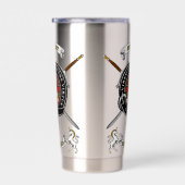 Stewart Clan Badge Tartan & Swords Geïsoleerde Drinkbeker (Rechts)