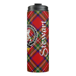 Stewart Clan Badge & Tartan Thermosbeker