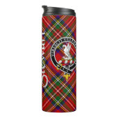 Stewart Clan Badge & Tartan Thermosbeker (Geroteerd rechts)