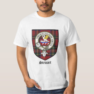 Stewart Clan Crest Badge Tartan T-shirt