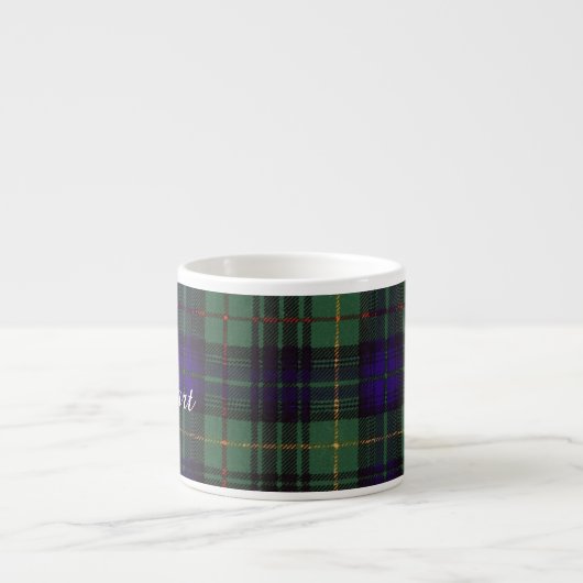 Stewart clan Hunting Pset Scottish tartan Espresso Kop (Voorkant)