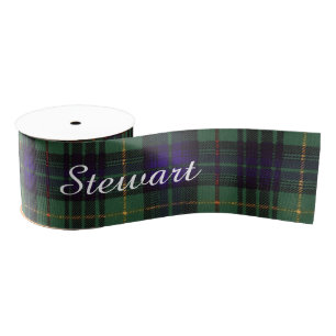 Stewart clan Hunting Pset Scottish tartan Grosgrain Lint