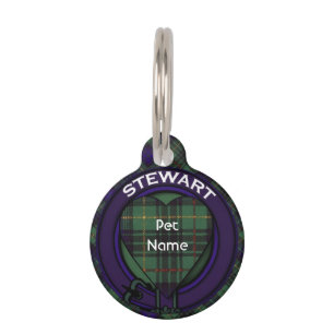 Stewart clan Hunting Pset Scottish tartan Huisdierpenning