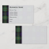 Stewart clan Hunting Pset Scottish tartan Visitekaartje (Voorkant / Achterkant)