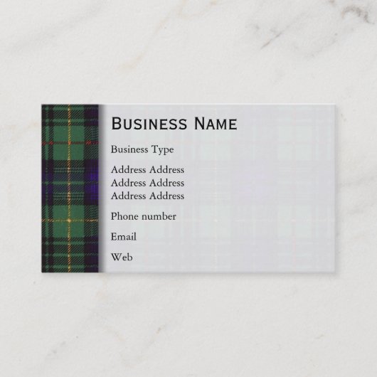 Stewart clan Hunting Pset Scottish tartan Visitekaartje (Voorkant)