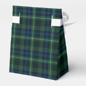 Stewart Clan Jacht Tartan Groen en Blauw Plaid Bedankdoosjes (Achterkant)