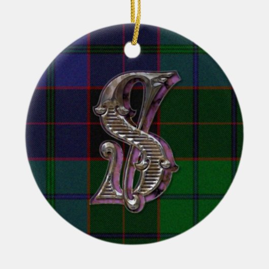 Stewart Clan Monogram sierent Keramisch Ornament (Voorkant)