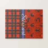 Stewart clan Pset Scottish tartan Legpuzzel (Horizontaal)