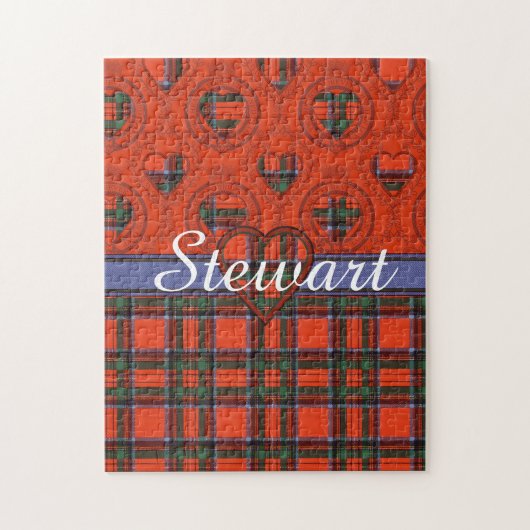 Stewart clan Pset Scottish tartan Legpuzzel (Verticaal)