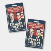 Stewart/Colbert 2028 Badge (Voor- en achterkant)