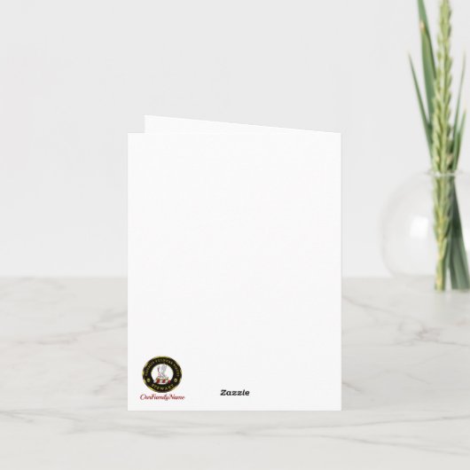 Stewart Crest & Tartan w/Robin Gepersonaliseerde X Kaart (Achterkant)