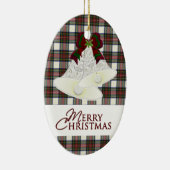 Stewart Dress Clan Tartan en Motto Keramisch Ornament (Rechts)