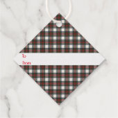 Stewart Dress Modern Original Scottish Tartan Bedankjes Labels (Achterkant)