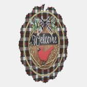 Stewart Dress Modern Scottish Tartan Kerstmis Ornament Kaart (Rechts)