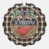 Stewart Dress Modern Scottish Tartan Kerstmis Ornament Kaart (Voorkant)