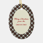 Stewart Dress  Tartan Most Wonderful Time Christma Keramisch Ornament (Achterkant)