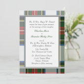 Stewart Dress Tartan Plegdenbruiloft Kaart (Staand voorkant)