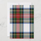 Stewart Dress Tartan Plegdenbruiloft Kaart (Achterkant)