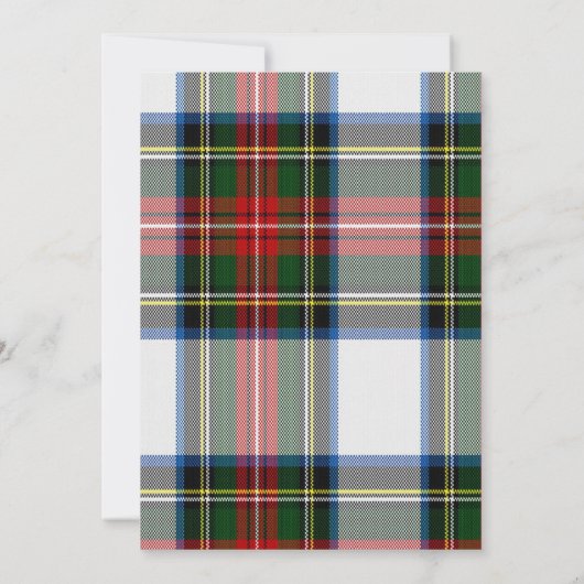 Stewart Dress Tartan Plegdenbruiloft Kaart (Achterkant)