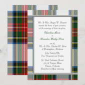 Stewart Dress Tartan Plegdenbruiloft Kaart (Voorkant / Achterkant)