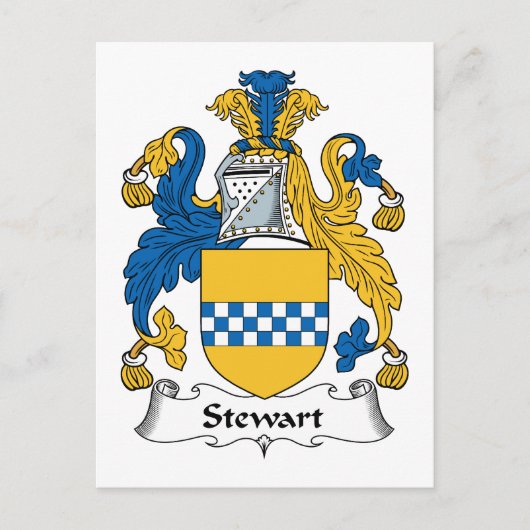 Stewart Family Crest Briefkaart (Voorkant)
